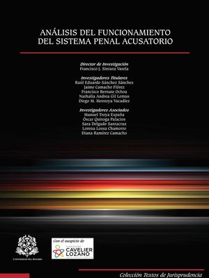 cover image of Análisis del funcionamiento del sistema penal acusatorio